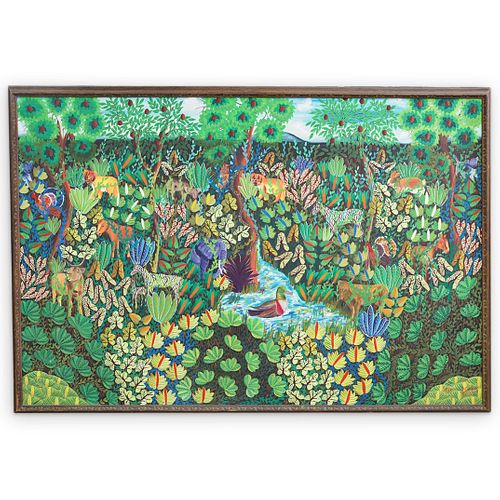 FRITZ DAMAS (HAITIAN) JUNGLE OIL ON