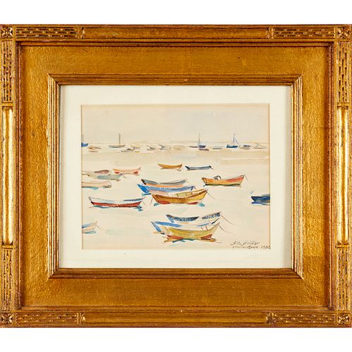 FRITZ PFEIFFER, WATERCOLOR,