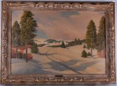 FRITZ SALIGER LANDSCAPE OIL ON