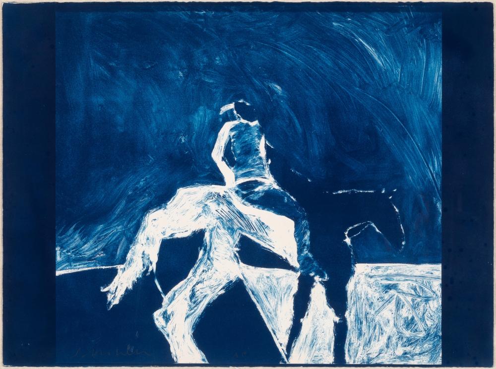 FRITZ SCHOLDER, INDIAN ON HORSE,