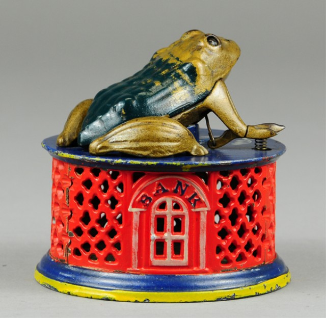 FROG ON LATTICE MECHANICAL BANK J &