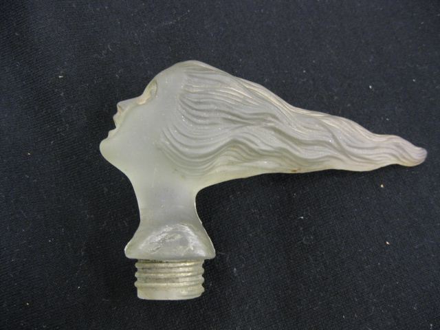 Frosted Art Glass Deco Lady Car