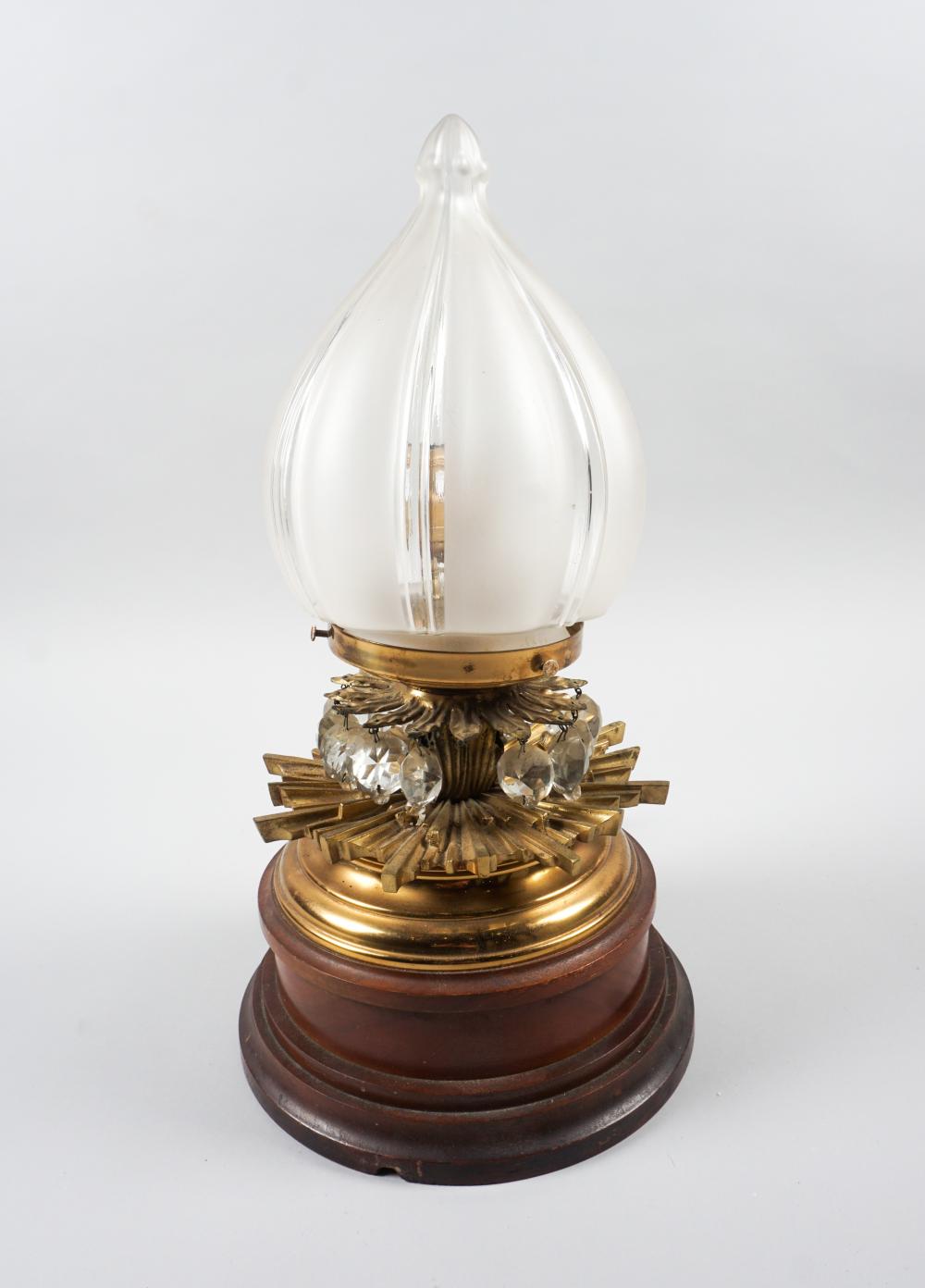 FROSTED GLASS LAMP 21 IN.