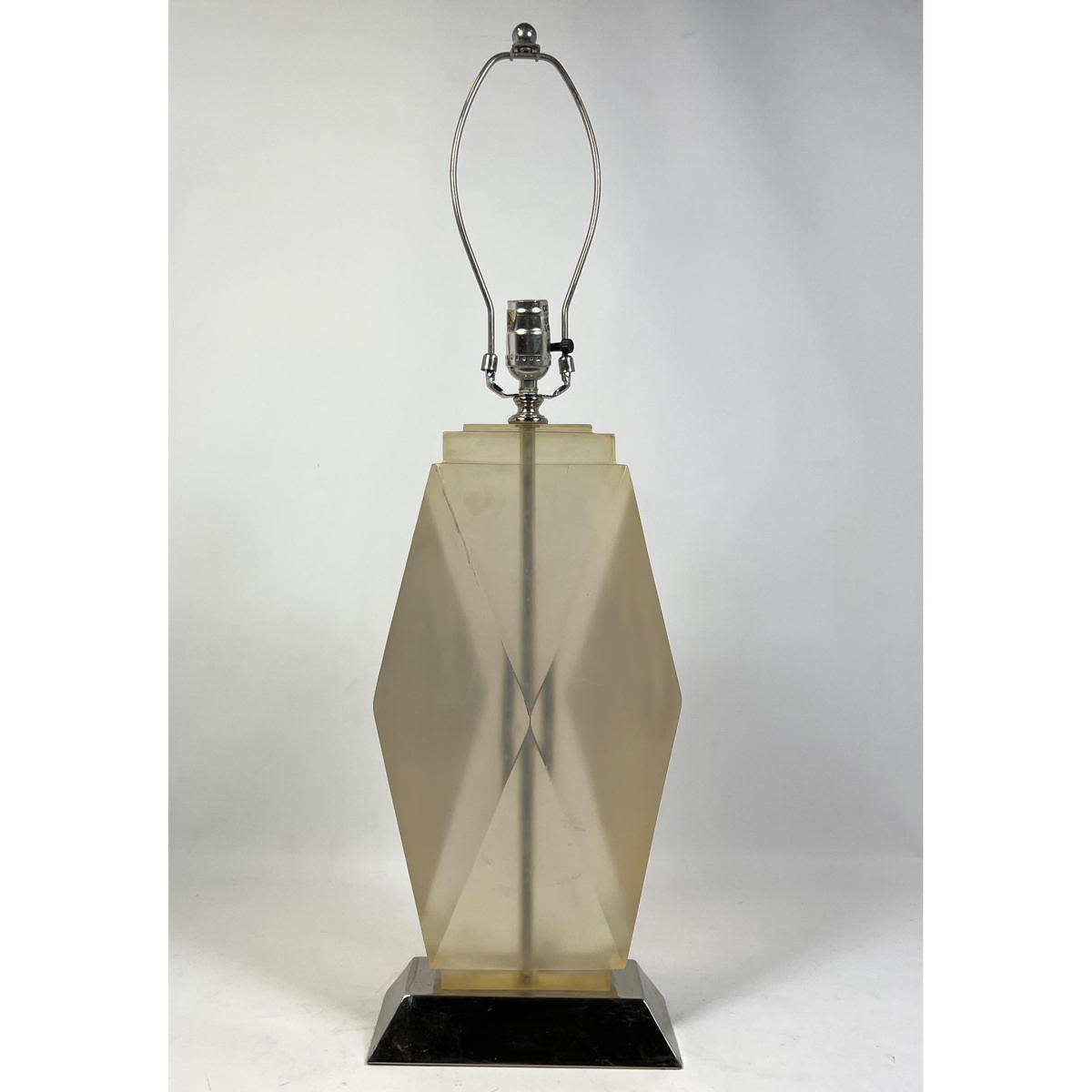 Frosted Resin Lamp Faceted design.