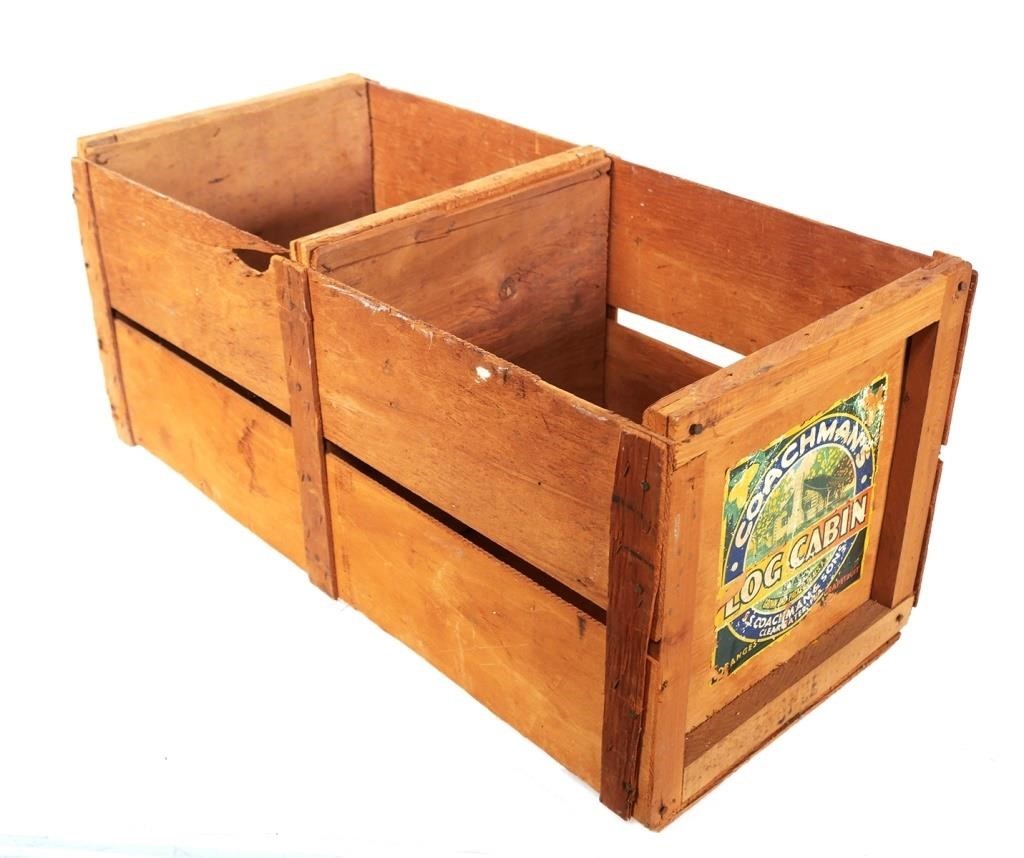 FRUIT CRATE LOG CABIN
