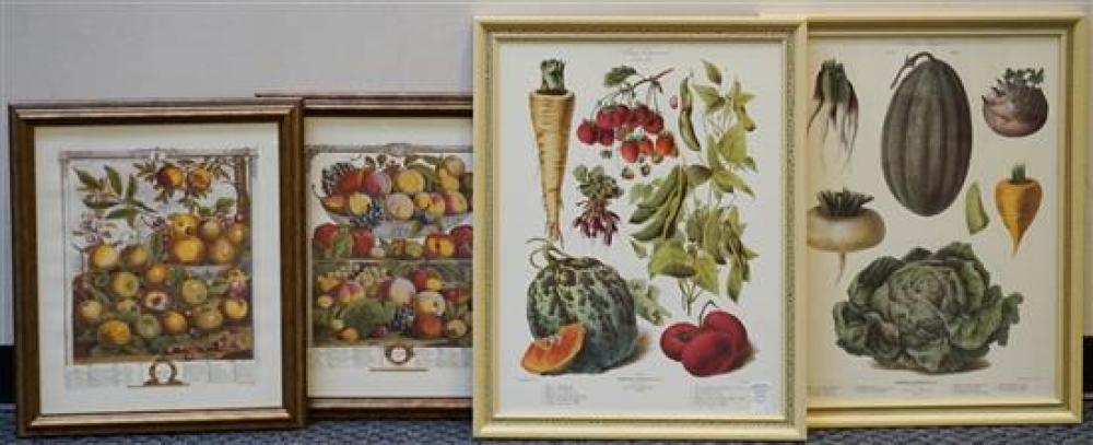 FRUIT, TWO PAIRS COLOR PRINTSFruit,