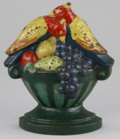 FRUITS & BIRDS DOORSTOP Marked