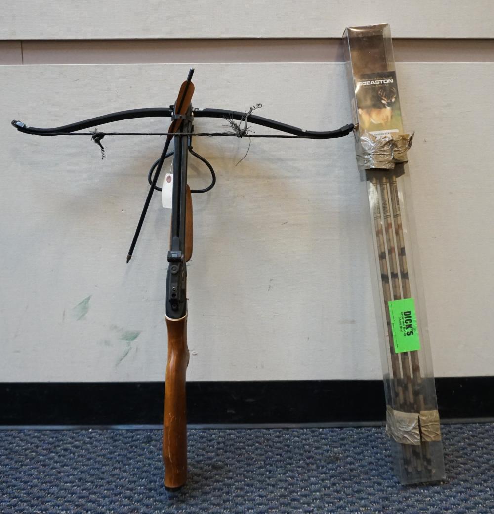FRUITWOOD AND METAL CROSSBOW WITH