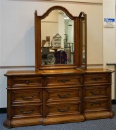 FRUITWOOD ARMOIRE, TRIPLE DRES