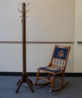 FRUITWOOD COSTUMER AND AN OAK