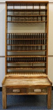 FRUITWOOD MAIL SORTER, H: 82,