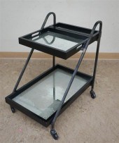 FRUITWOOD MIRRORED TWO-TIER TE