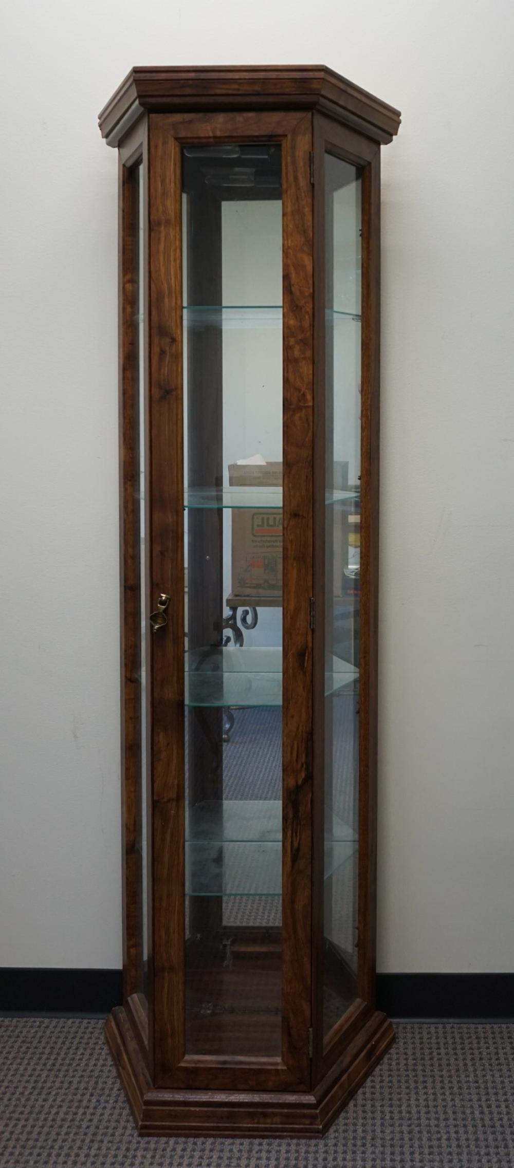 FRUITWOOD MIRRORED VITRINE, 70 X 22