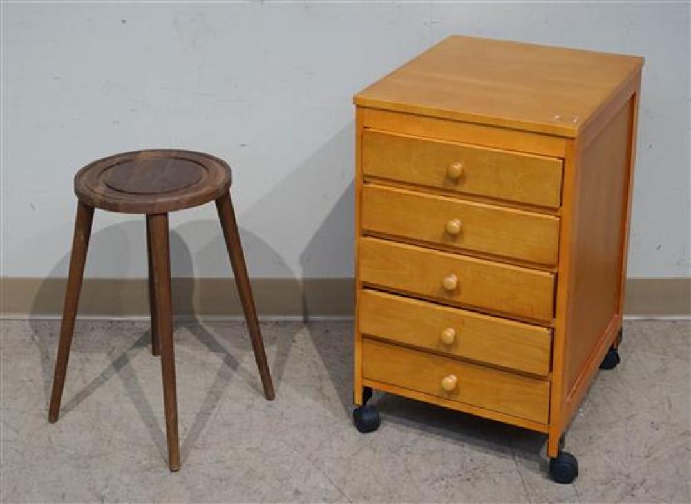 FRUITWOOD OFFICE CABINET AND A