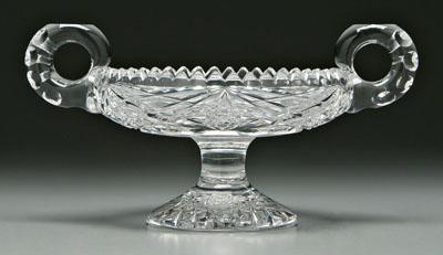 Fry cut glass double handled
