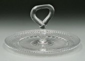 Fry cut glass server, diamond