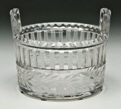 Fry intaglio cut glass ice tub