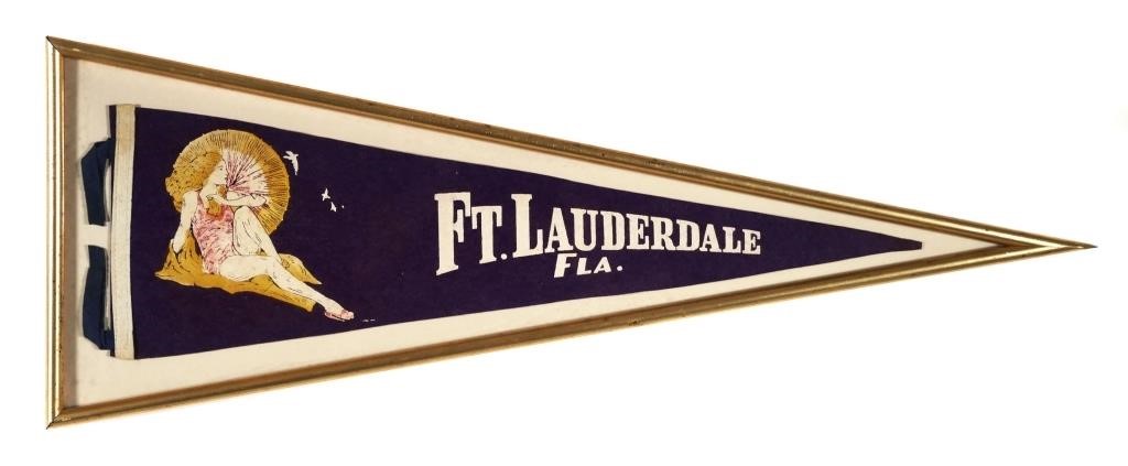 FT. LAUDERDALE FRAMED FELT PENNANT,
