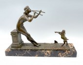 FUGERE NUDE BRONZE NYMPH FLUTE