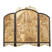 FUJIAN GILT-PAINTED CARVED WOO
