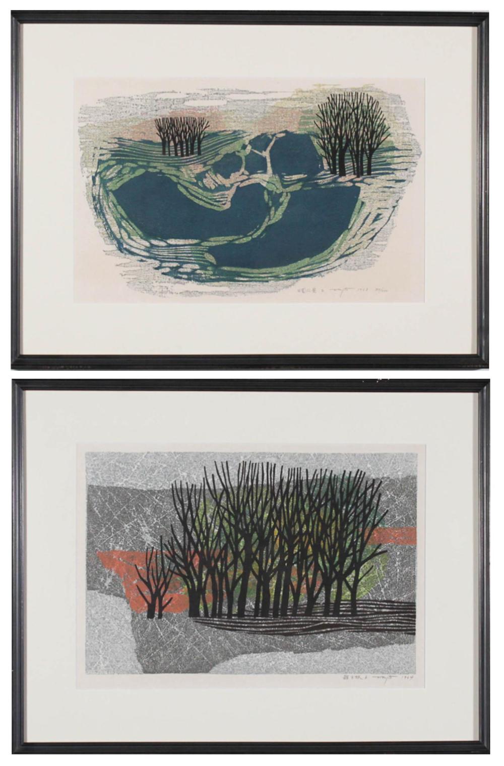 FUJITA FUMIO TWO WOODCUT