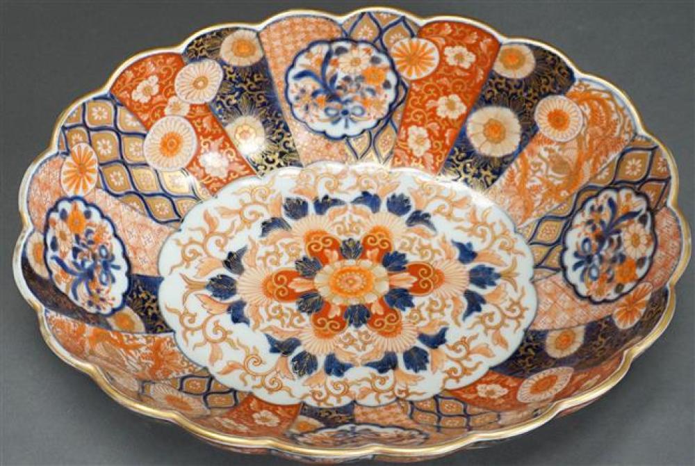 FUKUGAWA POLYCHROME GILT OVAL LOBED