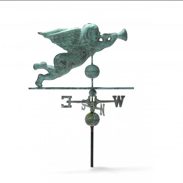 FULL BODIED COPPER TRUMPETING ANGEL