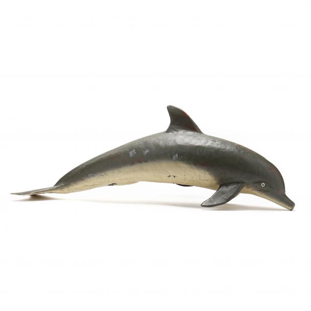 FULL-BODIED TOLE DOLPHIN WALL MOUNT