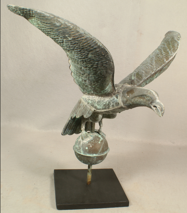 Full body copper eagle weathervane,