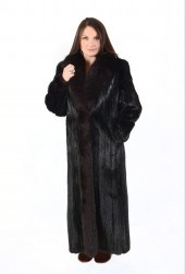 FULL LENGTH BLACK MINK COAT BL