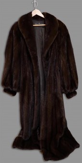 FULL LENGTH DARK BROWN MINK CO