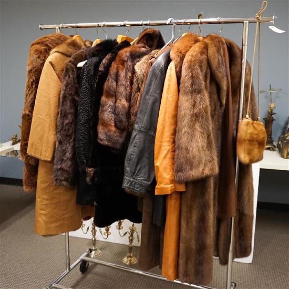 FULL-LENGTH MINK COAT, MINK PURSE