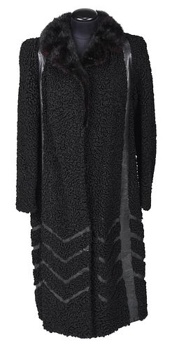 FULL LENGTH PERSIAN BLACK LAMB WOOL