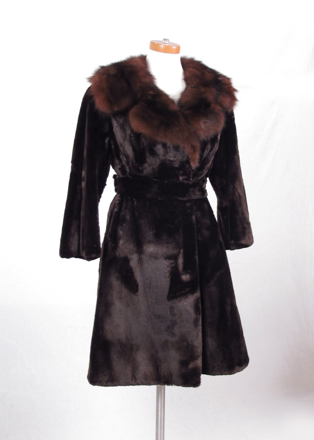 FULL LENGTH SEAL COAT WITH FOX