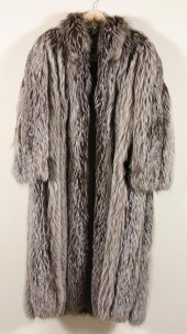FULL-LENGTH SILVER FOX FUR COA