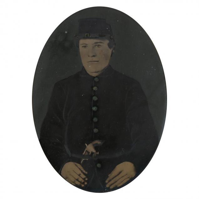 FULL PLATE POSTWAR TINTYPE OF AN