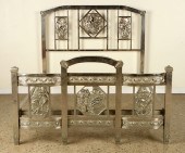FULL SIZE CHROME IRON ART DECO