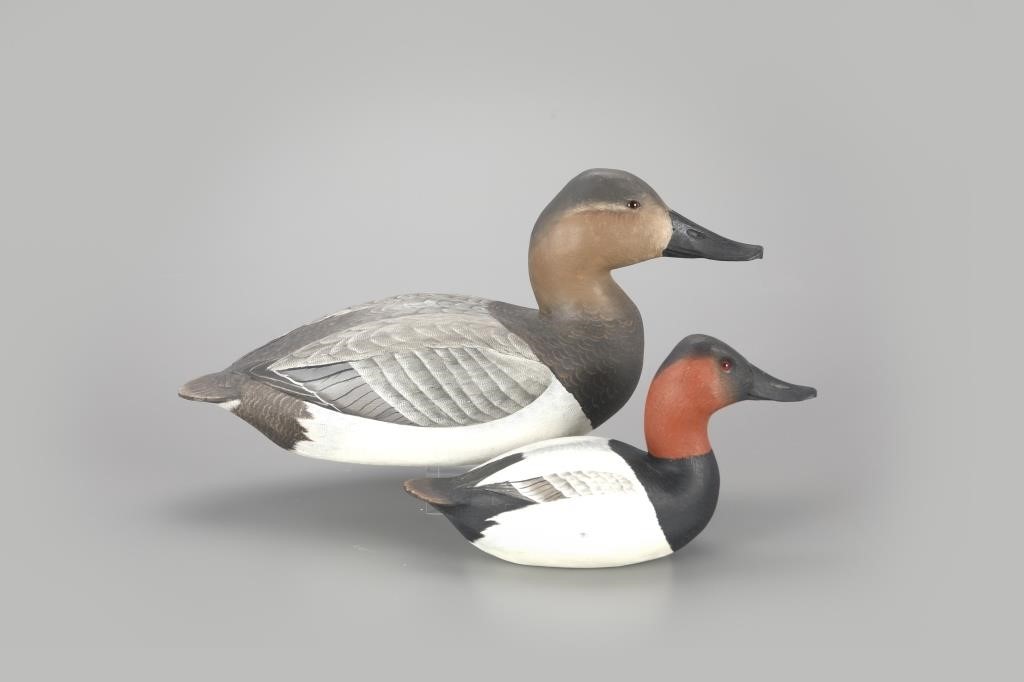 FULL-SIZE HEN AND MINIATURE DRAKE