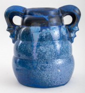 FULPER BLUE GLAZED POTTERY VAS