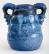 FULPER BLUE GLAZED POTTERY VAS