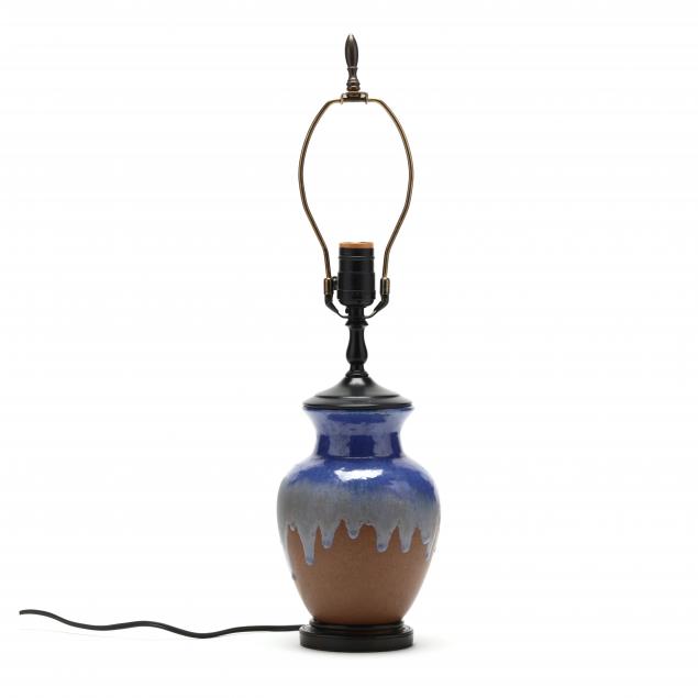 FULPER, DRIP GLAZE POTTERY TABLE