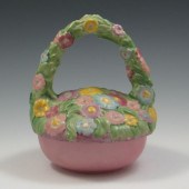 Fulper Floral Basket marked wi