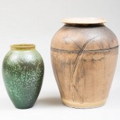 FULPER GREEN GLAZED POTTERY VA
