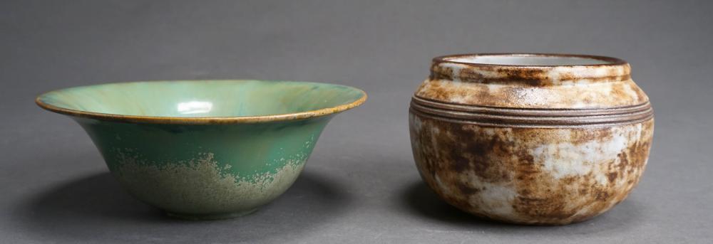 FULPER GREEN/GOLD GLAZED POTTERY