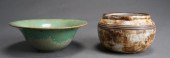 FULPER GREEN/GOLD GLAZED POTTE