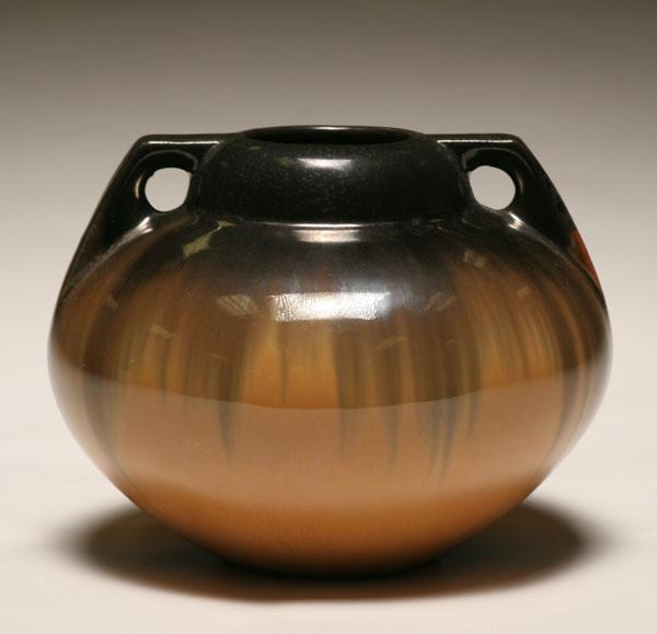 Fulper handled art pottery vase;