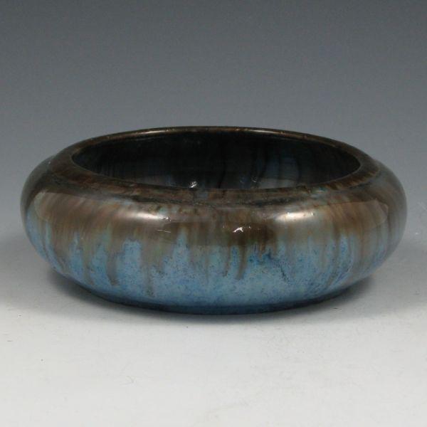 Fulper low bowl in black over