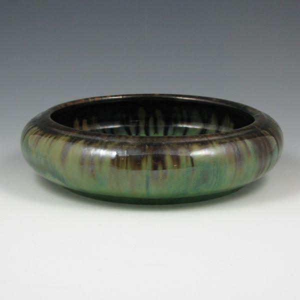 Fulper low bowl in Flemington Green