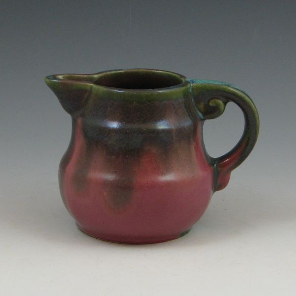 Fulper pitcher in green over