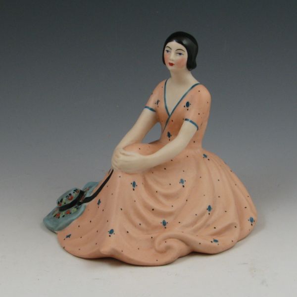 Fulper porcelain lady lamp.